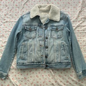 denim sherpa lined jacket